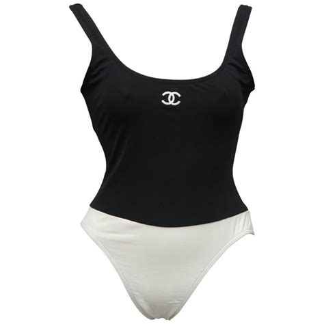 chanel bathing suit runway|chanel black and white swimsuit.